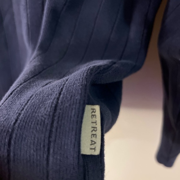 Retreat Navy Sweater with Striped Detail S/36 - Picture 3 of 6